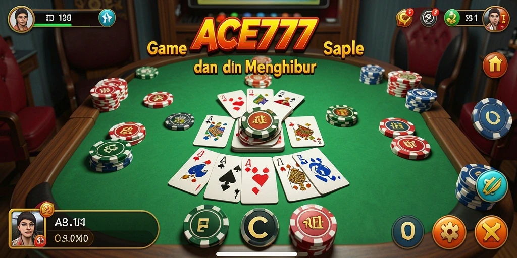 Tampilan gameplay Gaple yang seru dan interaktif di ACE777.