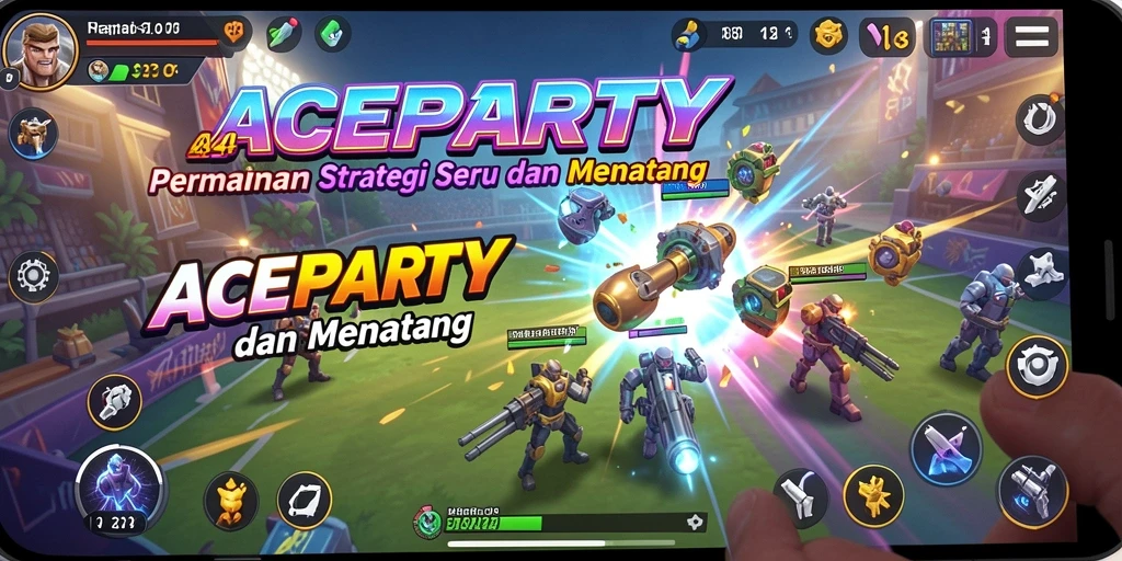 Tangkapan layar gameplay ACEPARTY menunjukkan strategi yang mendebarkan.