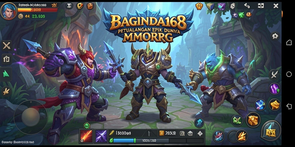 Screenshot gameplay BAGINDA168 yang menunjukkan aksi pertempuran epic.