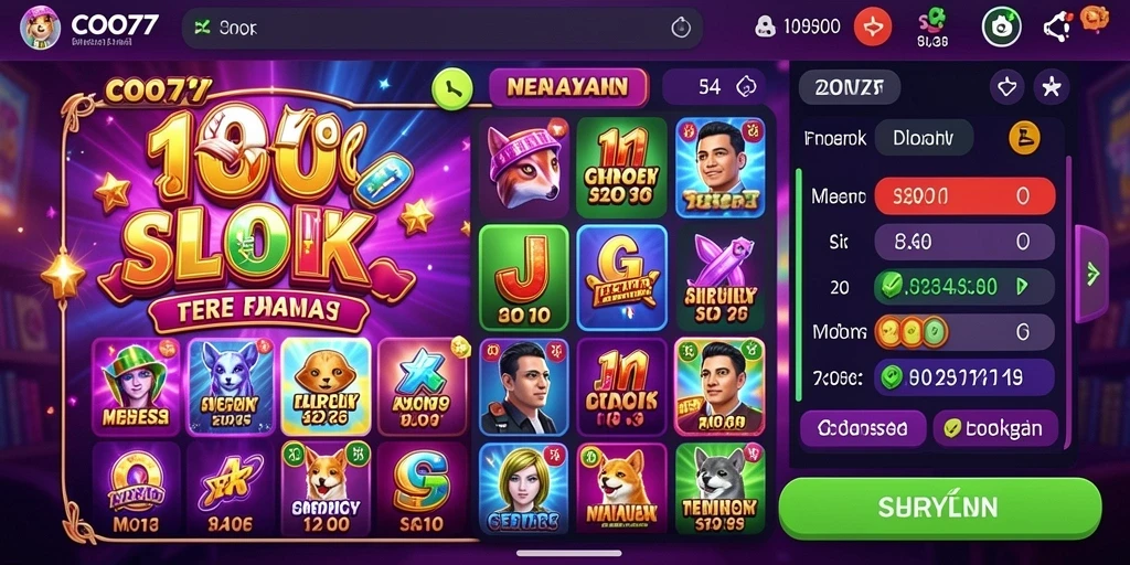 Screenshot gameplay COO77 dengan tema slot yang menarik dan interaktif.