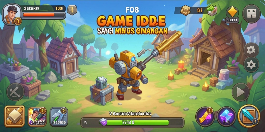 Tampilan gameplay FO8 yang sederhana dan menghibur.
