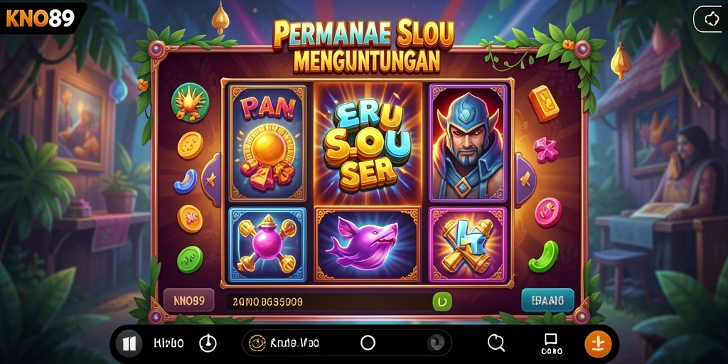 Tampilan gameplay menarik dari KNO89 dengan berbagai tema slot.