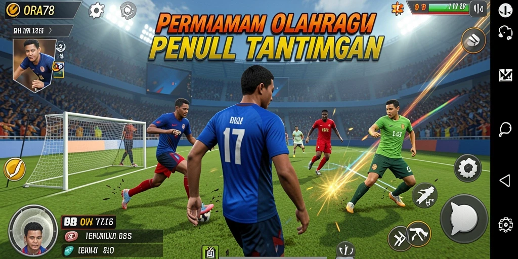 Gameplay ORA78 yang seru dengan aksi olahraga yang mendebarkan.