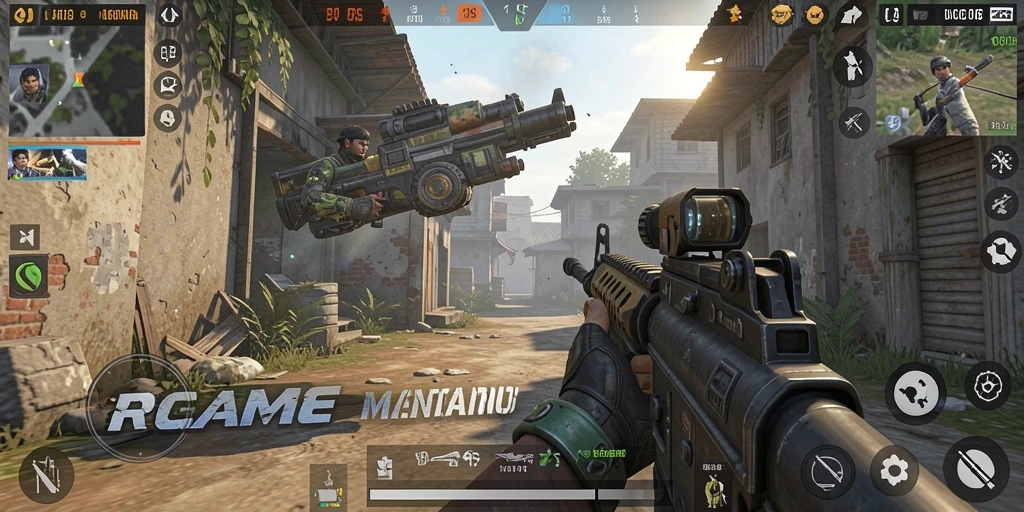 Tangkapan layar gameplay seru dari RPGAME dengan aksi FPS yang mendebarkan.