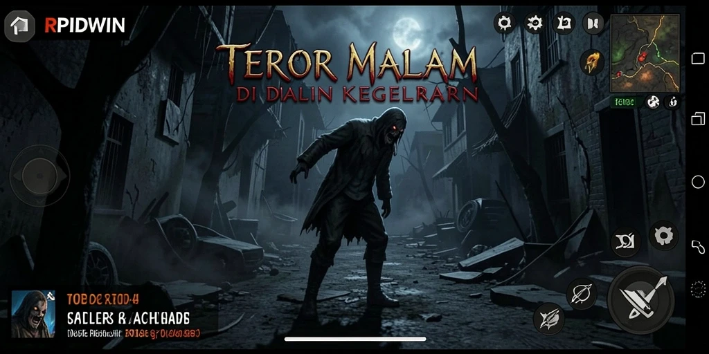 Screenshot menampilkan gameplay menakutkan di RPIDWIN.