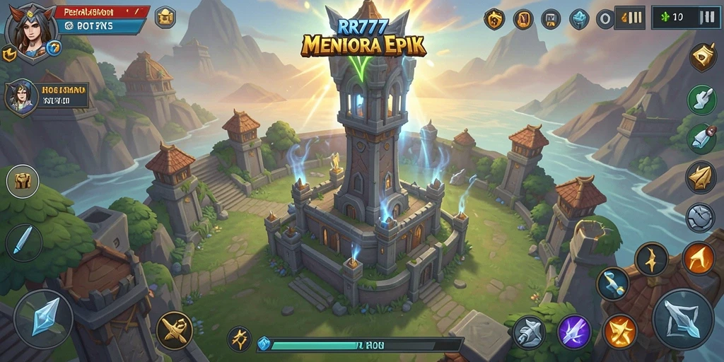 Gameplay seru menghalau musuh dengan menara pertahanan di RR777.
