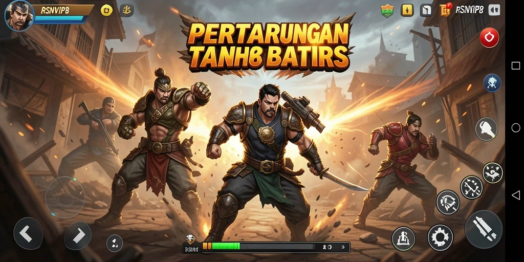 Tangkapan layar gameplay RSNVIP8 menampilkan aksi pertarungan yang seru.